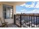 The balcony offers an expansive view of the city skyline and beyond at 300 W 11Th Ave # 4F, Denver, CO 80204