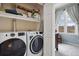 Bright laundry room featuring modern appliances and outside views at 45 Bridge St, Breckenridge, CO 80424