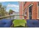 Cozy patio with comfortable seating, artificial turf, and a view of the neighborhood at 2933 Central Park Blvd, Denver, CO 80238