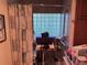 Shower with a glass block window and grab bars at 3910 E Orchard Rd, Centennial, CO 80121