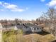 Aerial view of the backyard showing the garden and neighborhood setting at 306 N 14Th Ave, Brighton, CO 80601