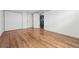 Spacious basement with white walls and laminate wood flooring at 2654 Forest St, Denver, CO 80207