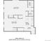 First floor plan featuring the living room, kitchen, dining room, and laundry with dimensions for each area at 6475 S Dayton St # 102, Englewood, CO 80111