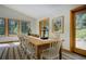Cozy dining area featuring a rustic table and ample natural light at 1345 Witter Gulch Rd, Evergreen, CO 80439