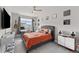 Inviting bedroom with a large bed, desk area, and stylish decor for a comfortable living space at 199 Simmental Loop, Castle Rock, CO 80104