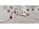 Finished basement with stylish decor and a pink mini fridge at 199 Simmental Loop, Castle Rock, CO 80104