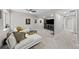 Finished basement with a large TV and storage at 199 Simmental Loop, Castle Rock, CO 80104