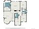 Detailed floor plan showcasing the layout of the bedrooms, bathrooms, and living spaces at 9735 E 112Th Pl, Commerce City, CO 80640