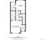 Floorplan of second story shows the two bedrooms, two bathrooms, and hall at 767 Roslyn St # 20, Denver, CO 80230