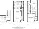 Detailed floorplan illustrating layout of all three stories at 767 Roslyn St # 20, Denver, CO 80230