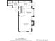 Detailed floor plan showcasing the layout, including the kitchen, living room, dining area, and bathroom at 1778 S Lee St, Lakewood, CO 80232
