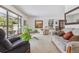 Bright and spacious living room featuring large windows and comfortable seating at 8836 E Phillips Pl, Centennial, CO 80112