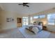 Bright and airy bedroom with a view and plenty of space for furniture at 449 Meadow View Pkwy, Erie, CO 80516