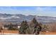 Stunning mountain view from property with trees and snow-capped peaks at 507 Red Thistle Dr, Highlands Ranch, CO 80126