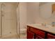 Basement bathroom with shower and vanity at 112 S Holman Way, Golden, CO 80401