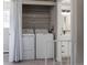 Convenient laundry closet with modern washer and dryer at 12743 Eudora Dr, Thornton, CO 80241