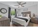 Charming bedroom with stylish furnishings, natural light, and a ceiling fan at 19935 E Stanford Dr, Centennial, CO 80015