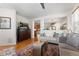 Inviting living room featuring hardwood floors, neutral walls and stylish furniture at 2846 Central Park Blvd, Denver, CO 80238
