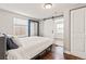 Bright bedroom with hardwood floors, closet, and access to an en-suite bathroom at 4120 S Lincoln S St, Englewood, CO 80113