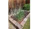 A raised garden bed shows plants growing near a wood fence at 20058 E Dartmouth Dr, Aurora, CO 80013