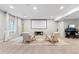 Finished basement with a projector screen for movie nights at 20740 Parker Vista Rd, Parker, CO 80138