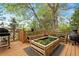 Outdoor deck featuring wooden planters, a grill and an outdoor heater, perfect for gardening and entertaining at 20740 Parker Vista Rd, Parker, CO 80138
