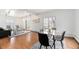 Spacious living room with hardwood floors, marble table and modern furnishings at 960 N Sherman St # 2G, Denver, CO 80203