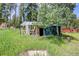 Outdoor shed sits on a grassy lot surrounded by trees at 10893 Milliken Ave, Conifer, CO 80433