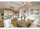 Farmhouse style dining room, hardwood floors at 10527 W 69Th Pl, Arvada, CO 80004