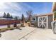 Spacious backyard with firepit, shed, and patio area at 12482 W Mississippi Ave, Lakewood, CO 80228