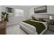 Well-lit bedroom with neutral color palette, contemporary decor, and plush carpeting at 39743 Penn Rd, Elizabeth, CO 80107