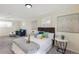 Spacious bedroom with seating area featuring natural light and stylish decor at 8622 W Warren Ln, Lakewood, CO 80227