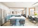Modern kitchen featuring white cabinets, stainless appliances, and a spacious island at 186 Rachel Ln, Breckenridge, CO 80424
