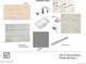 Design package showcasing primary bathroom vanity, shower, and tile selections at 572 Lombardi Cir, Louisville, CO 80027