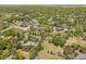 Overhead view of estate homes nestled within a lush, green canopy of mature trees and landscaping at 4500 S Dasa Dr, Cherry Hills Village, CO 80111