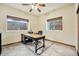 Basement home office with L-shaped desk and window at 1585 Old Antlers, Monument, CO 80132