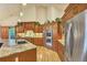 Spacious kitchen with granite countertops and wood cabinets at 1585 Old Antlers, Monument, CO 80132