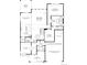 Detailed floor plan showcasing the first-floor layout, including kitchen, living areas, and garage at 6299 Cristobal Pt, Parker, CO 80134