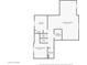 Basement floor plan featuring a finished basement area, unfinished storage, and a bathroom at 800 Boulder Peak Ave, Erie, CO 80516