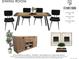 Dining room with dining table, chairs, and server cabinet at 11813 Bellaire Cir, Thornton, CO 80233