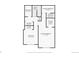 Second floor floorplan with primary bedroom, bedroom, bathrooms, and laundry at 1601 Great Western Dr # D3, Longmont, CO 80501