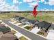 Aerial view of a suburban neighborhood showcasing well-maintained homes and landscaping at 5707 Cadara Way, Parker, CO 80134