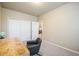 Bedroom with desk and double door closet at 16911 Buffalo Valley Path, Monument, CO 80132
