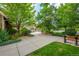 Landscaped entrance with walkway and bench at 1867 W 137Th Ln, Broomfield, CO 80023