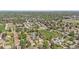 Overhead view featuring a residential neighborhood with a nearby park and recreational area at 16149 E Rice Pl # A, Aurora, CO 80015