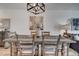 Close-up on dining table with rustic style at 10380 W 55Th Ln # 204, Arvada, CO 80002