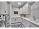Well-organized laundry room with modern appliances, cabinetry, and countertop space at 10095 S Shadow Hill Dr, Lone Tree, CO 80124