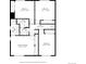 Upstairs floor plan showing the dimensions of the bedrooms, bathrooms, and hallway in the house at 1513 S Beech St, Lakewood, CO 80228