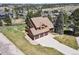 Stunning aerial view of a cozy home in a tranquil, wooded neighborhood at 6279 Cheyenne Ct, Parker, CO 80134
