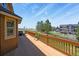Spacious deck overlooking the property and neighborhood, perfect for outdoor entertaining at 6279 Cheyenne Ct, Parker, CO 80134